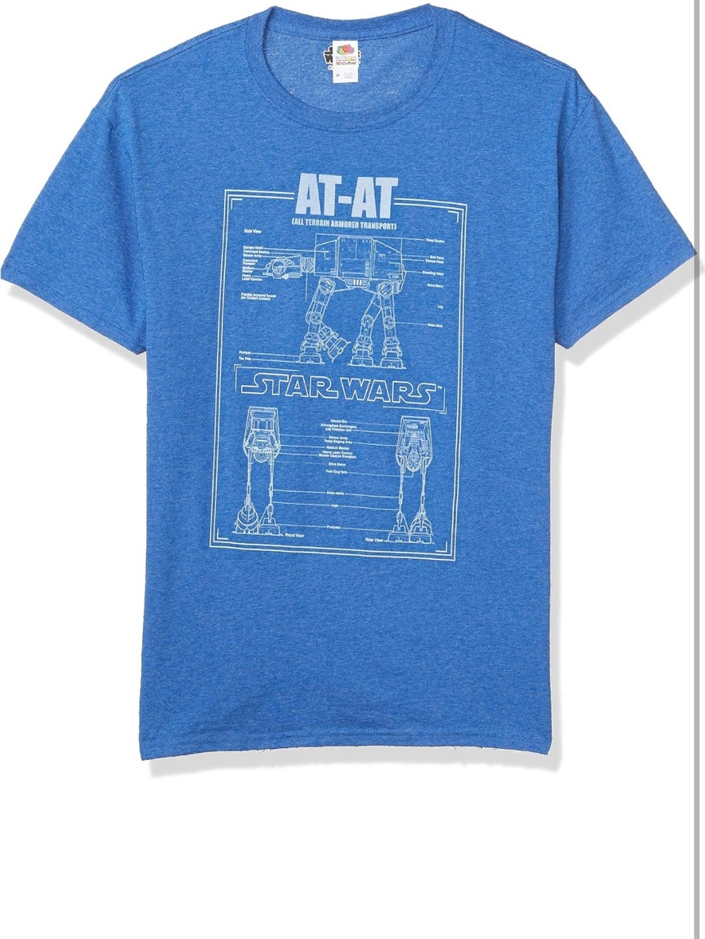 Star Wars Royal Blue AT-AT Schematic Tee